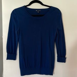 Gap M Blue 3/4 Length Sleeve Sweater